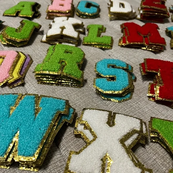 26 Chenille Letter Patches Craft | Full Alphabet Patches Iron On Letters - Picture 3 of 6